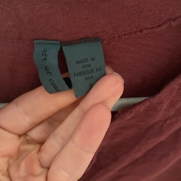 Burgundy cotton tunic from Anthropologie - Picture 2 of 2